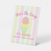 スクープ・アイス・クリーム・サマー・ベビー・シャワー 台座サイン (正面)