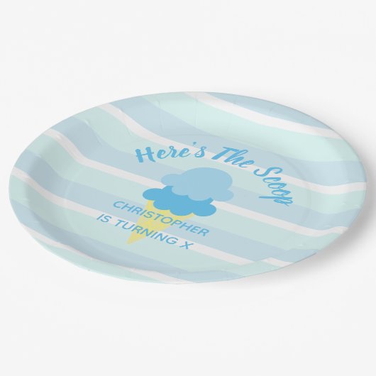 スクープ・アイス・サマーボーイ・誕生日 ペーパープレート (アングル)