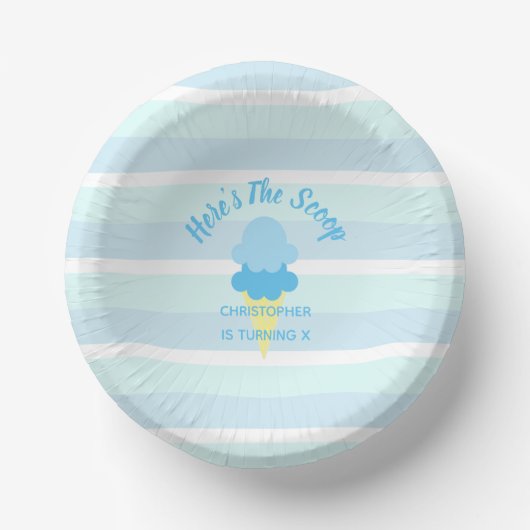 スクープ・アイス・サマーボーイ・誕生日 ペーパーボウル (正面)