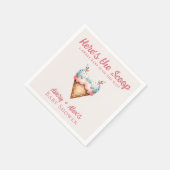 スクープ・アイス・ベビーシャワー スタンダードカクテルナプキン (角)