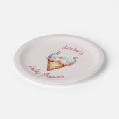 スクープ・アイス・ベビーシャワー ペーパープレート (アングル)