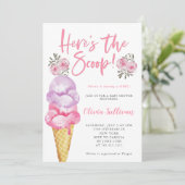 スクープ・アイス・ベビーシャワー 招待状 (スタンド正面)