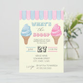 スクープ・ソーダショップの性別表示パーティー 招待状 (スタンド正面)