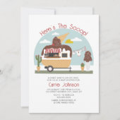 スクープ・チョコレートアイスクリームニュートラルベビーシャワー 招待状 (正面)