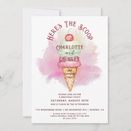 スクープ・ツインズ2人の誕生日パーティーを回す 招待状