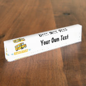 スクールおもしろいバス デスクネームプレート (側面)