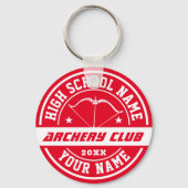 スクールアーチェリークラブスポパーソナライズされたーツ キーホルダー (正面)
