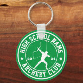 スクールアーチェリークラブスポーツチーパーソナライズされたム キーホルダー (正面)