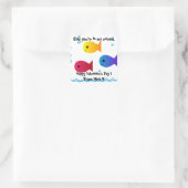 スクールオブフィッシュバレンタインデステッカー スクエアシール (バッグ)