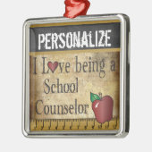 スクールカウンセラーになるのが大好き |ヴィンテージ メタルオーナメント (左)
