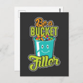 スクールカウンセラーの成長マインドセットはバケツ詰め物になる ポストカード (正面/裏面)