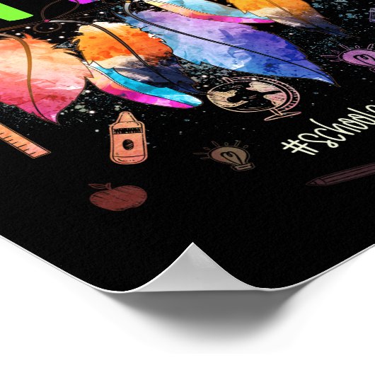 スクールカウンセラーの親切が大事にかわいい羽 ポスター (角)