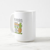 スクールカウンセラーはパイナップルのようだ。 コーヒーマグカップ (正面左)