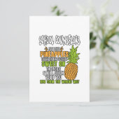 スクールカウンセラーはパイナップルのようなものだ。 サンキューカード (スタンド正面)