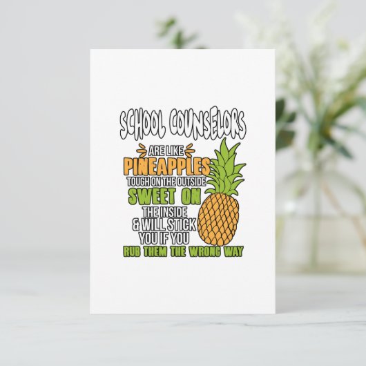 スクールカウンセラーはパイナップルのようなものだ。 サンキューカード (スタンド正面)