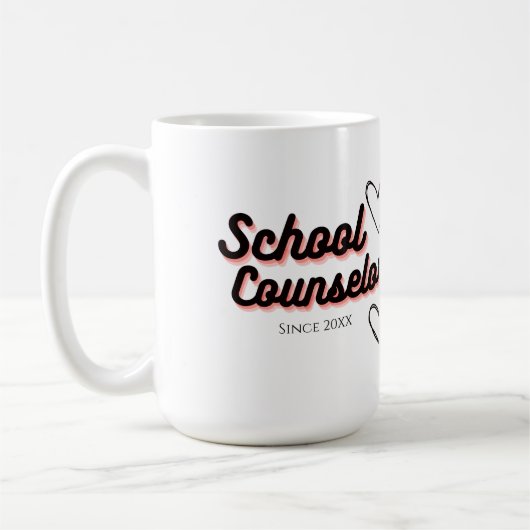 スクールカウンセラーハート コーヒーマグカップ (左)