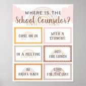 スクールカウンセラー事務所のドアSign Rainbowはどこか ポスター (正面)