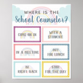 スクールカウンセラー事務所のドアSign Rainbowはどこか ポスター (正面)