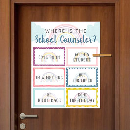 スクールカウンセラー事務所のドアSign Rainbowはどこか ポスター