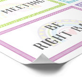 スクールカウンセラー事務所のドアSign Rainbowはどこか ポスター (角)