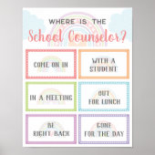 スクールカウンセラー事務所のドアSign Rainbowはどこか ポスター (正面)