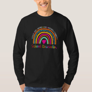 スクールカウンセラー先生 レインボー バックトゥスクール Tシャツ