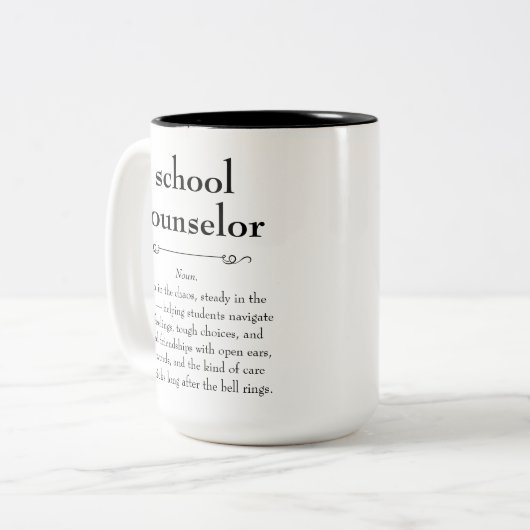 スクールカウンセラー定義感謝ギフト ツートーンマグカップ (正面左)