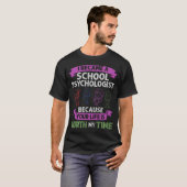 スクールカウンセラー心理士 心理学 Tシャツ (正面フル)