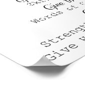 スクールカウンセラー祈りの言葉アート ポスター (角)