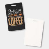 スクールカウンセラー ただコーヒーを追加してください バッジ (正面＆裏面)