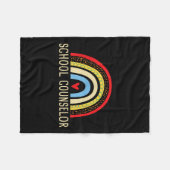 スクールカウンセラー – カウンセリング小学校 フリースブランケット (正面(横))