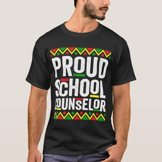 スクールカウンセ誇りを持ったルアフリカ黒人歴史月間 Tシャツ (正面)