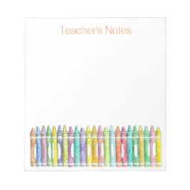 スクールカラークレヨン先生ノート ノートパッド