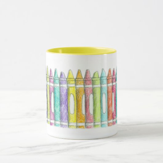 スクールカラークレヨン小学校先生 マグカップ (中央)