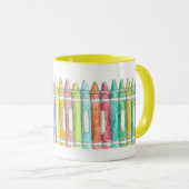 スクールカラークレヨン小学校先生 マグカップ (正面右)
