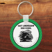 スクールカラーグリーン高校資金集めアイディア キーホルダー (正面)