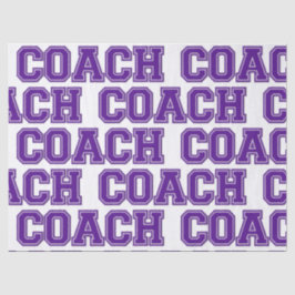 スクールカラーコーチ大学の文字 – 紫 – 白 薄葉紙