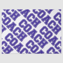 スクールカラーコーチ大学の文字 – 青 – 白 薄葉紙