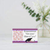 スクールカラーズパープル&金ゴールド卒業フレーム コーリングカード (スタンド正面)