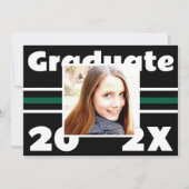 スクールカラーズ写真卒業招待状 招待状 (正面)