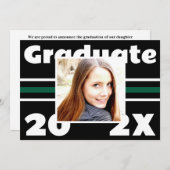 スクールカラーズ写真卒業招待状 招待状 (正面/裏面)