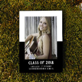 スクールカラーブロック卒業招待状 |黒 招待状