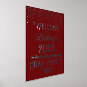 スクールカラー紙吹雪金ゴールドまたはシルバーグラードパーティー 箔ポスター (レイダウン)