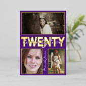 スクールカラー素晴らし3フォトフォイル招待状 箔招待状 (立ち正面)