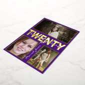 スクールカラー素晴らし3フォトフォイル招待状 箔招待状 (回転した状態)