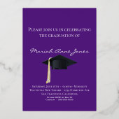 スクールカラー素晴らし3フォトフォイル招待状 箔招待状 (裏面)