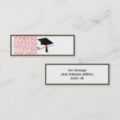 スクールカラー金ゴールドとブルーフォトフレーム スキニー名刺 (正面/裏面)