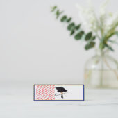 スクールカラー金ゴールドとブルーフォトフレーム スキニー名刺 (スタンド正面)