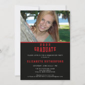 スクールカラー20XX大学院フォトカード 招待状 (正面)