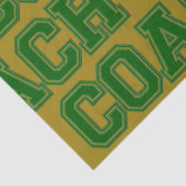 スクールカラーCOACH大学の文字 – 緑 – 金ゴールド 薄葉紙 (詳細)